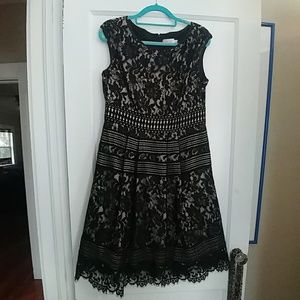 Lace dress, fully lined w/ built-in petticoat